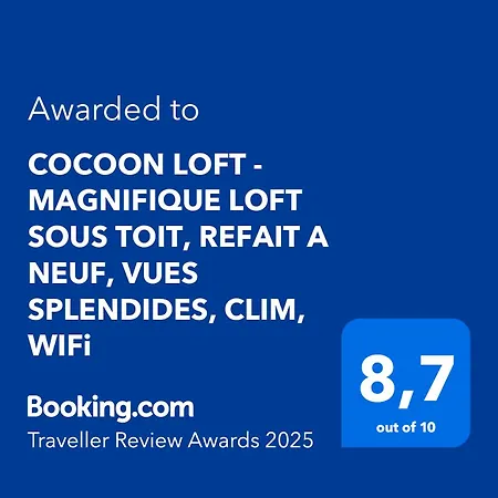 Cocoon Loft - Magnifique Loft Sous Toit, Refait A Neuf, Vues Splendides, Clim, Wifi Appartamento